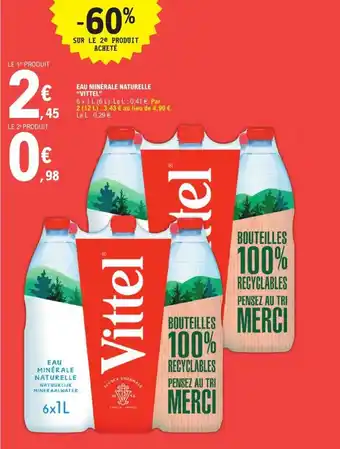 E.Leclerc EAU MINÉRALE NATURELLE "VITTEL" offre