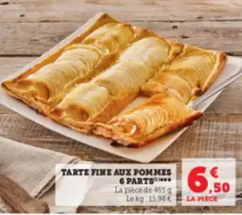 Super U TARTE FINE AUX POMMES 6 PARTS offre