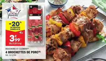 ALDI 4 BROCHETTES DE PORC(A) offre