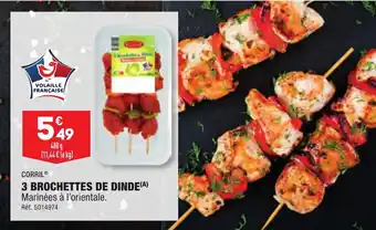 ALDI 3 BROCHETTES DE DINDE(A) offre