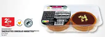 ALDI TARTELETTES CHOCOLAT-NOISETTES(A)**** offre