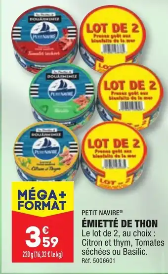 ALDI ÉMIETTÉ DE THON offre