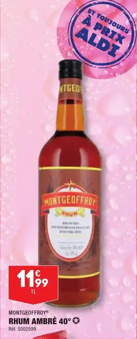 ALDI RHUM AMBRÉ 40° ✪ offre