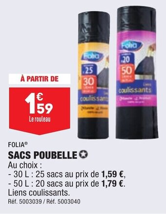 ALDI SACS POUBELLE offre
