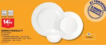 ALDI SERVICE À VAISSELLE offre