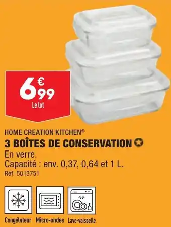 ALDI 3 BOÎTES DE CONSERVATION offre