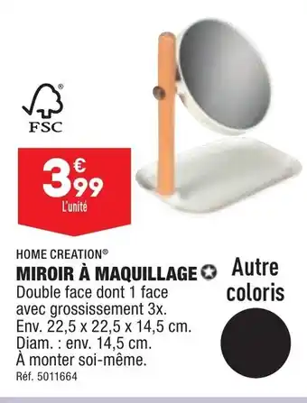 ALDI MIROIR À MAQUILLAGE offre