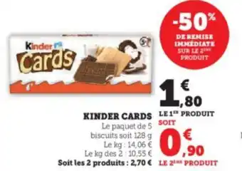 Hyper U KINDER CARDS offre