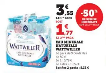 Hyper U EAU MINERALE NATURELLE WATTWILLER offre