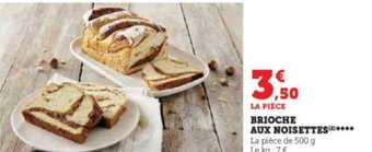 Hyper U BRIOCHE AUX NOISETTES(***** offre