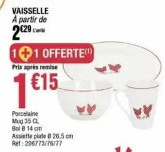 La Foir'Fouille VAISSELLE À partir de €29 L'unité offre