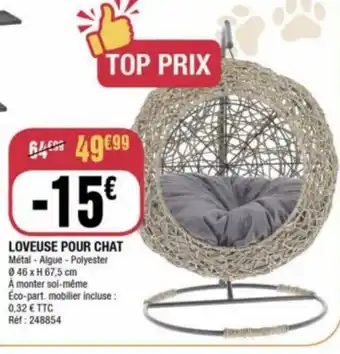 La Foir'Fouille LOVEUSE POUR CHAT Métal - Algue - Polyester offre
