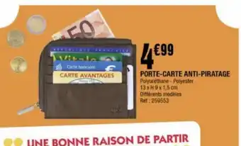 PORTE-CARTE ANTI-PIRATAGE Polyuréthane - Polyester