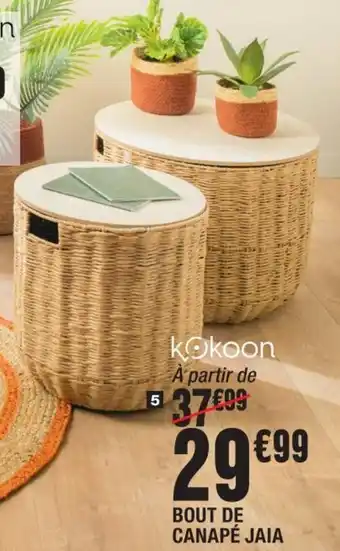 La Foir'Fouille BOUT DE CANAPÉ JAIA offre