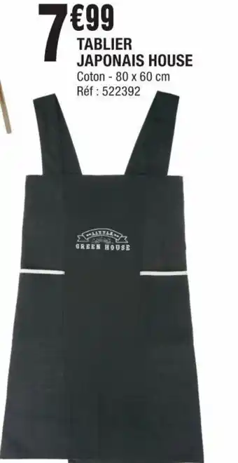 TABLIER JAPONAIS HOUSE Coton - 80 x 60 cm Réf : 522392