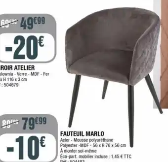 La Foir'Fouille FAUTEUIL MARLO Acier offre