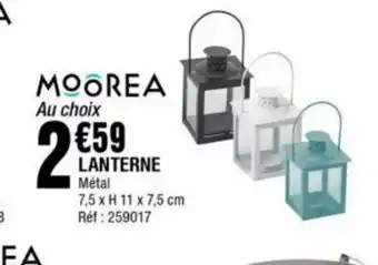 La Foir'Fouille LANTERNE Metal 7,5 x H 11 x 7,5 cm Réf : 259017 offre