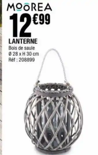 La Foir'Fouille LANTERNE Bois de saule Ø28 x H 30 cm Réf : 208899 offre