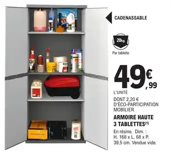 E.Leclerc Brico ARMOIRE HAUTE 3 TABLETTES(1) offre
