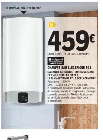 E.Leclerc Brico CHAUFFE-EAU ÉLECTRIQUE 80 L offre