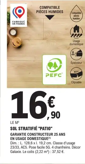 E.Leclerc Brico SOL STRATIFIÉ "PATIO" offre