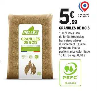 E.Leclerc Brico GRANULÉS DE BOIS offre