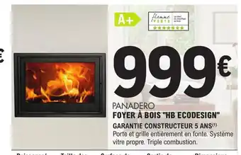 E.Leclerc Brico FOYER À BOIS "HB ECODESIGN" offre