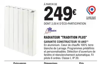 E.Leclerc Brico RADIATEUR "TRADITION PLUS" offre