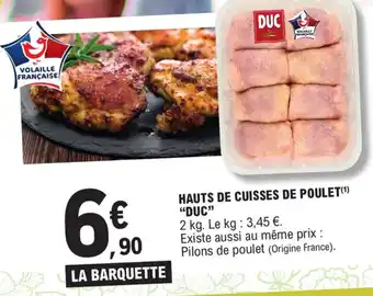 HAUTS DE CUISSES DE POULET(¹) "DUC"