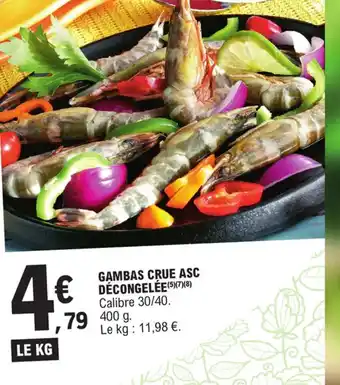 GAMBAS CRUE ASC DĂCONGELĂE (5)(7)(8) Calibre 30/40.