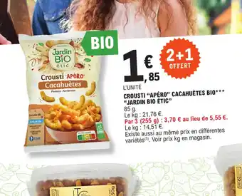 E.Leclerc CROUSTI "APÉRO" CACAHUÈTES BIO*** "JARDIN BIO ÉTIC" offre
