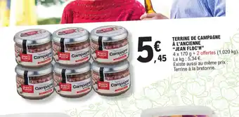 E.Leclerc TERRINE DE CAMPAGNE À L'ANCIENNE "JEAN FLOC'H" offre