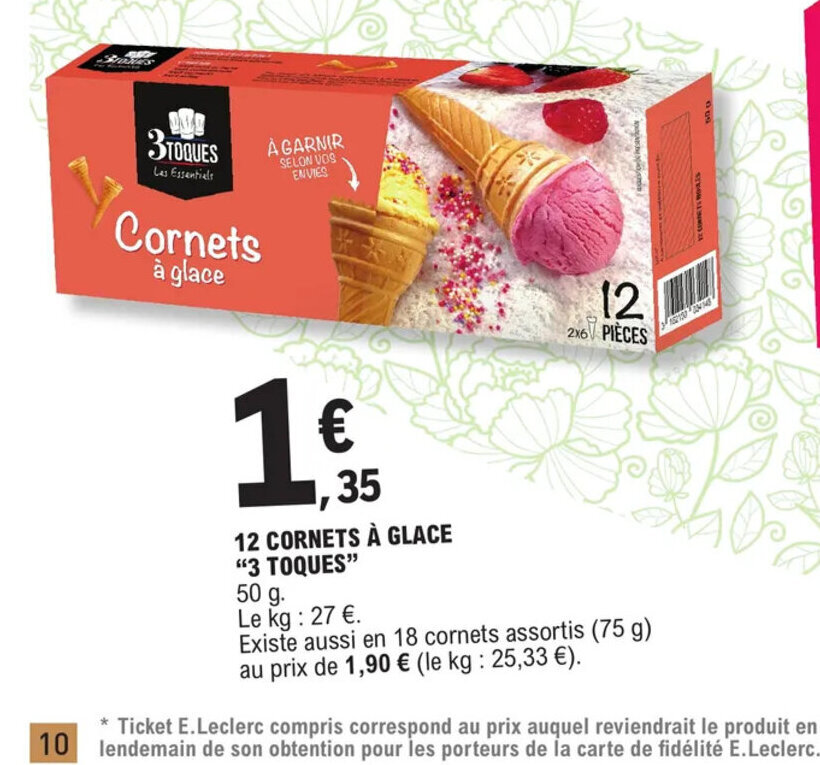 Promo 12 À GLACE chez E.Leclerc