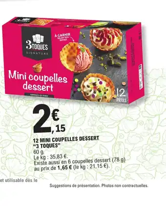 E.Leclerc 12 MINI COUPELLES DESSERT offre