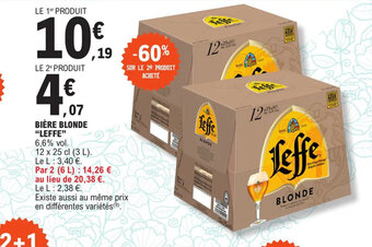 E.Leclerc BIÈRE BLONDE "LEFFE" offre