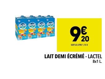 Supeco Lactel lait demi écrémé offre