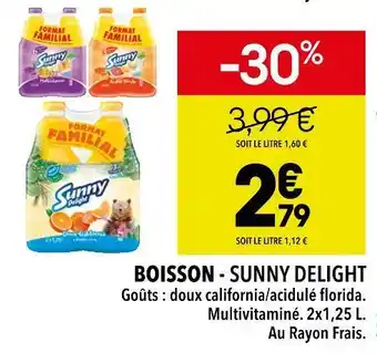 Supeco Sunny delight boisson offre