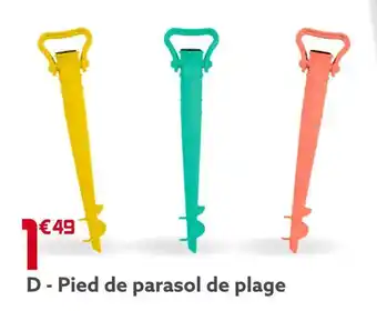 Gifi Pied de parasol de plage offre