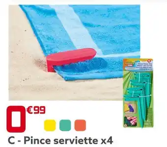 Gifi Pince serviette x4 offre