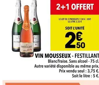 Supeco Festillant vin mousseux offre