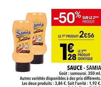 Supeco Samia sauce offre