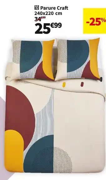 Conforama Parure craft 240x220 cm offre