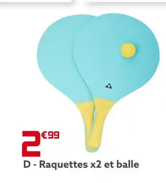 Gifi Raquettes x2 et balle offre