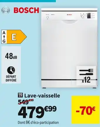 Conforama Bosch lave-vaisselle sms25aw05e offre