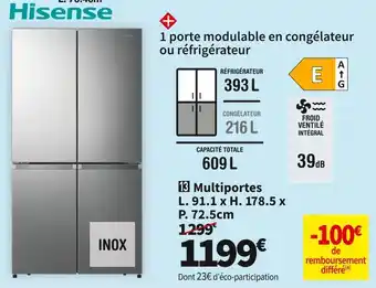 Conforama Hisense réf. multiportes fmn560se offre