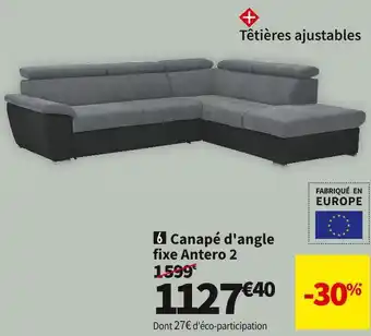 Conforama Canapé d'angle fixe antero 2 offre