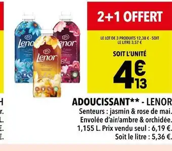 Supeco Lenor adoucissant offre
