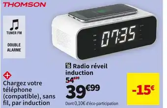 Conforama Thomson radio réveil induction cr211 offre