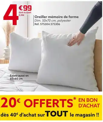 Gifi Oreiller mémoire de forme offre