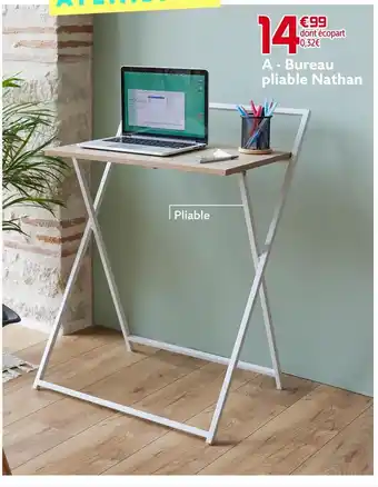 Bureau pliable nathan